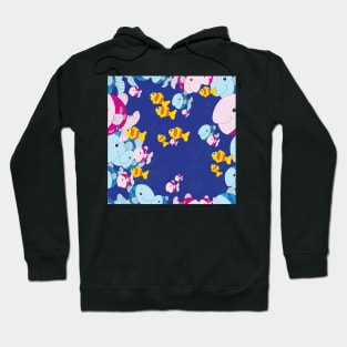 Pattern with fishes Hoodie